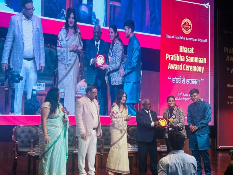 डॉ. आशिमा श्रवण को मिला भारत प्रतिभा सम्मान